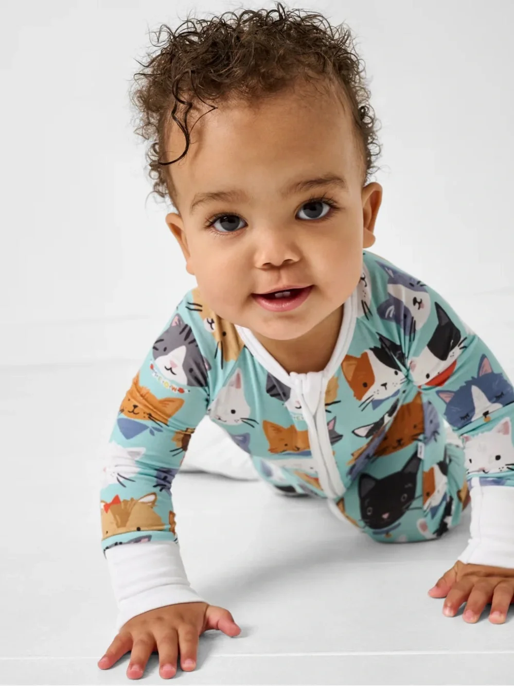 NWT 18-24M Little Sleepies Purrfect Pals Cats Mint Turquoise Teal Aqua